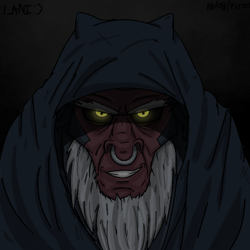 Size: 500x500 | Tagged: safe, artist:laninota8, lord tirek, g4, cloak, clothes, evil, glowing eyes