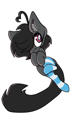 Size: 2320x4000 | Tagged: safe, artist:murkypie, oc, oc only, oc:toxxie, earth pony, pony, clothes, simple background, socks, solo, striped socks, transparent background