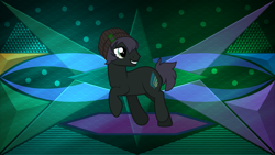 Size: 3840x2160 | Tagged: safe, artist:hetallaking95, artist:laszlvfx, edit, oc, oc only, oc:steel jack, earth pony, pony, beanie, hat, high res, male, solo, stallion, wallpaper, wallpaper edit