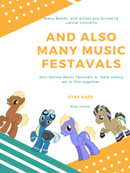 Size: 1728x2304 | Tagged: safe, artist:chainchomp2 edits, doctor whooves, meadow song, thorn (g4), thunderlane, time turner, earth pony, pegasus, pony, g4, coronavirus, covid-19, male, misspelling, public service announcement, stay at home