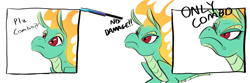 Size: 2602x864 | Tagged: safe, artist:testostepone, tianhuo (tfh), dragon, hybrid, longma, them's fightin' herds, colored sketch, comic, community related, meme, ponified meme, text
