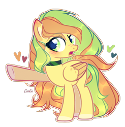 Size: 1966x2000 | Tagged: safe, artist:mint-light, oc, oc only, pegasus, pony, blushing, choker, colored hooves, heart, looking back, open mouth, pegasus oc, raised hoof, simple background, solo, transparent background, wings