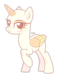 Size: 1896x2418 | Tagged: safe, artist:mint-light, oc, oc only, alicorn, pony, g4, alicorn oc, bald, base, eyelashes, female, horn, mare, raised hoof, simple background, smiling, solo, transparent background, transparent horn, transparent wings, two toned wings, wings