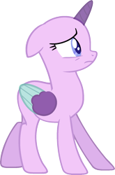 Size: 978x1481 | Tagged: safe, artist:pegasski, oc, oc only, alicorn, pony, g4, to change a changeling, alicorn oc, bald, base, eyelashes, female, frown, horn, mare, simple background, smiling, solo, transparent background, two toned wings, wings, worried