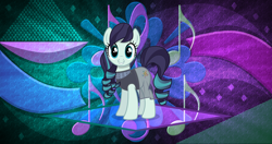 Size: 6144x3240 | Tagged: safe, artist:caliazian, artist:laszlvfx, edit, coloratura, earth pony, pony, g4, absurd resolution, clothes, cute, female, looking at you, mare, rara, rarabetes, smiling, solo, wallpaper, wallpaper edit