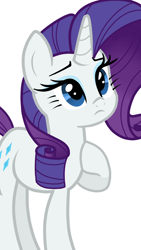 Size: 1080x1920 | Tagged: safe, artist:sallyso, rarity, pony, unicorn, g4, cute, female, mare, raribetes, simple background, solo, white background, worried