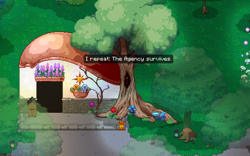 Size: 1362x852 | Tagged: artist needed, source needed, safe, pony town, duckery in the description, flower, game screencap, lantern, mushroom, no pony, rose, tree, tree stump