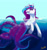 Size: 1230x1312 | Tagged: safe, artist:duskflare, oc, oc:blazep0ny, oc:flare, hybrid, monster pony, octopony, original species, pony, unicorn, bubble, ocean, open mouth, signature, sky, smiling, solo, swimming, tentacles, underwater, water