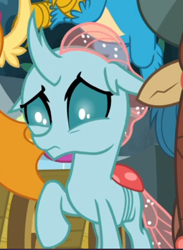 Size: 408x557 | Tagged: safe, screencap, ocellus, changeling, g4, school daze, cropped, female, offscreen character, solo, worried