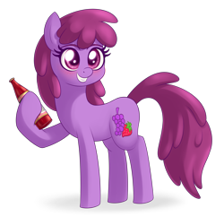 Size: 3200x3100 | Tagged: safe, artist:onikorn, artist:ziemniax, berry punch, berryshine, earth pony, pony, g4, alcohol, female, high res, simple background, solo, transparent background, wine