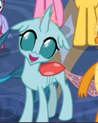 Size: 246x309 | Tagged: safe, screencap, ocellus, changeling, a matter of principals, g4, cropped, cute, diaocelles, female, looking up, open mouth, smiling, solo