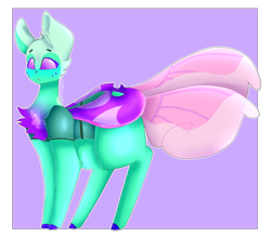 Size: 1621x1419 | Tagged: safe, artist:shinningblossom12, oc, oc only, changedling, changeling, changedling oc, changeling oc, chest fluff, solo, speedpaint available