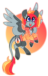 Size: 2376x3720 | Tagged: safe, artist:crazysketch101, oc, oc only, oc:crazy looncrest, pegasus, pony, circle background, high res, leonine tail, simple background, solo, tail, white background