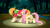 Size: 3840x2160 | Tagged: safe, anonymous artist, big macintosh, fluttershy, earth pony, pony, unicorn, series:fm holidays, g4, alternate design, big macintosh (g5), concave belly, female, fluttershy (g5 concept leak), forest, g4 to g5, g5 concept leak style, g5 concept leaks, high res, lidded eyes, lineless, looking at each other, male, mare, neck nuzzle, no pupils, one eye closed, raised hoof, redesign, ship:fluttermac, shipping, slender, stallion, straight, thin