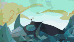 Size: 480x270 | Tagged: safe, edit, edited screencap, screencap, queen chrysalis, changeling, changeling queen, robot, g4, to where and back again, absurd file size, absurd gif size, animated, autobot, chrysalis encounters heroes, clash of hasbro's titans, crossover, drill, female, former queen chrysalis, gif, glowing horn, hissing, horn, magic, meme, optimus prime, sharp teeth, teeth, this will end in pain and/or death, transformers, transformers energon, transformers superlink, weapon