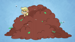 Size: 1920x1080 | Tagged: safe, screencap, applejack, earth pony, fly, insect, pony, g4.5, my little pony: pony life, the 5 habits of highly effective ponies, female, fertilizer, mare, solo