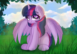 Size: 5787x4092 | Tagged: safe, artist:janelearts, twilight sparkle, alicorn, pony, g4, absurd resolution, female, sitting, solo, twilight sparkle (alicorn)