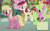 Size: 1798x1125 | Tagged: safe, screencap, daisy, flower wishes, lily valley, roseluck, earth pony, pony, g4, my little pony: friendship is magic, slice of life (episode), cropped, female, flower trio, trio, trio female