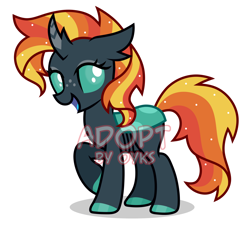 Size: 2600x2393 | Tagged: safe, artist:oyks, oc, changeling, changepony, hybrid, pony, adoptable, high res, simple background, vector