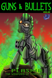 Size: 1563x2344 | Tagged: safe, artist:brainiac, derpibooru exclusive, oc, oc only, oc:steelhooves, pony, fallout equestria, magazine cover, male, solo, steel ranger