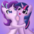 Size: 3500x3500 | Tagged: safe, artist:naen, starlight glimmer, twilight sparkle, alicorn, pony, unicorn, g4, cute, glimmerbetes, high res, hug, simple background, smiling, twiabetes, twilight sparkle (alicorn)