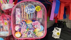 Size: 4032x2268 | Tagged: safe, applejack, fluttershy, pinkie pie, rainbow dash, rarity, spike, twilight sparkle, alicorn, pony, g4.5, my little pony: pony life, backpack, merchandise, twilight sparkle (alicorn)