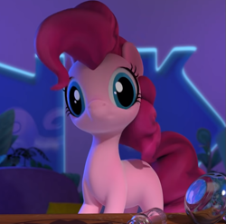Size: 681x674 | Tagged: safe, screencap, pinkie pie, earth pony, pony, g4, hello pinkie pie, cropped, faic, female, looking at you, mare, potions