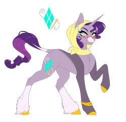 Size: 2876x2768 | Tagged: safe, artist:ohhoneybee, rarity, pony, g4, alternate design, female, high res, simple background, solo, sunglasses, transparent background