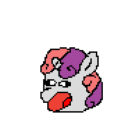 Size: 200x200 | Tagged: safe, artist:gerfiles, sweetie belle, g4, animated, not salmon, pixel art, simple background, sweetie derelle, transformation, wat
