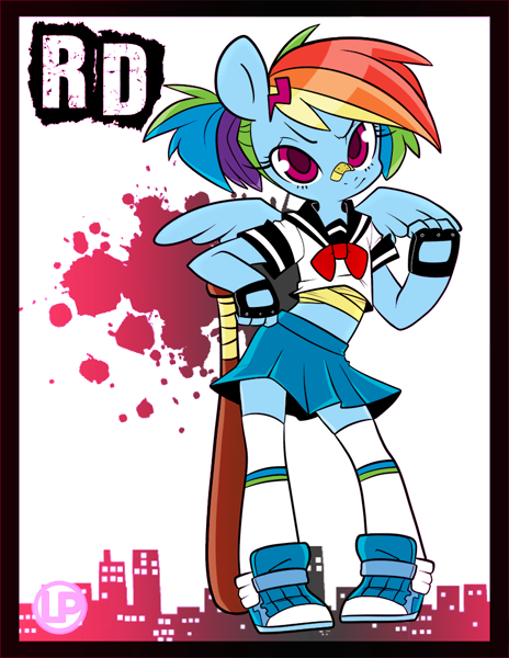 2951407 - safe, artist:reinbou, rainbow dash, pony, semi-anthro, alternate  hairstyle, arm hooves, blushing, cat ears, clothes, meme, sad cat dance,  simple background, solo - Derpibooru