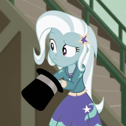 Size: 611x611 | Tagged: safe, edit, edited screencap, screencap, trixie, equestria girls, g4, female, solo