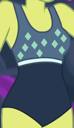 Size: 750x1295 | Tagged: safe, screencap, victoria, equestria girls, equestria girls series, g4, spring breakdown, boobshot, breasts, clothes, cropped, female, milf, pictures of chests, solo, swimsuit