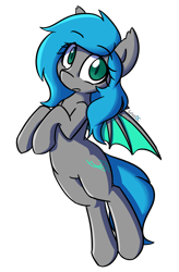 Size: 1066x1628 | Tagged: safe, artist:spheedc, oc, oc only, oc:sapphire sleet, bat pony, semi-anthro, arm hooves, bat pony oc, bat wings, cute, cute little fangs, digital art, fangs, female, mare, simple background, solo, transparent background, wings