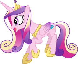Size: 1024x846 | Tagged: safe, artist:lightningbolt, princess cadance, alicorn, pony, g4, the crystal empire, .svg available, concave belly, crown, cute, cutedance, female, folded wings, hoof shoes, jewelry, mare, open mouth, regalia, show accurate, simple background, slender, solo, sunshine sunshine, thin, tiara, transparent background, vector, wings