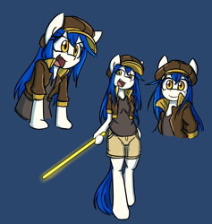 Size: 1522x1606 | Tagged: safe, artist:spheedc, oc, oc only, oc:light chaser, earth pony, semi-anthro, arm hooves, arnis, clothes, digital art, female, hat, mare, simple background