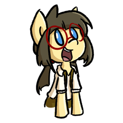 Size: 450x450 | Tagged: safe, artist:spheedc, oc, oc only, oc:sphee, earth pony, pony, clothes, digital art, female, filly, glasses, mare, simple background, solo, transparent background