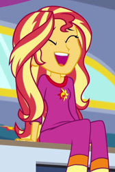 Size: 508x758 | Tagged: safe, screencap, sunset shimmer, equestria girls, equestria girls specials, g4, my little pony equestria girls: better together, my little pony equestria girls: sunset's backstage pass, clothes, cropped, female, pajamas, solo