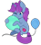 Size: 841x930 | Tagged: safe, artist:higglytownhero, oc, oc only, oc:mobian, pony, unicorn, balloon, eye clipping through hair, simple background, solo, transparent background