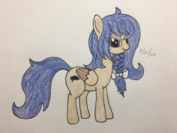 Size: 722x542 | Tagged: safe, artist:carty, oc, oc only, oc:blueberry crumpet, pegasus, pony, solo, traditional art