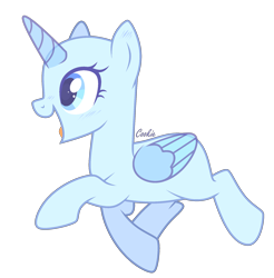 Size: 1920x1952 | Tagged: safe, artist:mint-light, oc, oc only, alicorn, pony, g4, alicorn oc, bald, base, eyelashes, female, horn, mare, open mouth, simple background, smiling, solo, transparent background, transparent horn, transparent wings, wings