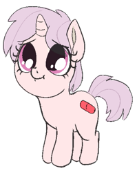 Size: 501x629 | Tagged: safe, artist:heretichesh, oc, oc only, oc:red pill, pony, unicorn, female, filly, short, simple background, solo, white background