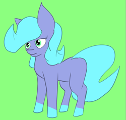 Size: 1745x1660 | Tagged: safe, artist:rambles, oc, oc only, earth pony, pony, blank flank, colored, flat colors, serious, simple background, solo