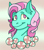 Size: 1400x1600 | Tagged: safe, artist:theedgyduck, minty, pony, g3, female, mare, simple background, smiling, solo