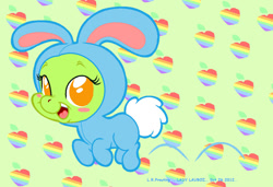Size: 1132x775 | Tagged: safe, artist:lauboz, granny smith, earth pony, pony, family appreciation day, g4, animal costume, bunny costume, clothes, costume, cute, female, solo