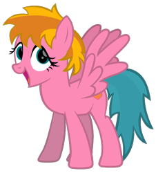 Size: 722x800 | Tagged: safe, artist:thunder-blur, ploomette, pegasus, pony, g4, female, open mouth, simple background, solo, transparent background