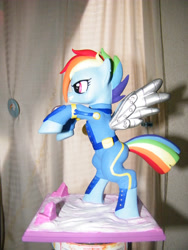 Size: 2736x3648 | Tagged: safe, artist:dantethehuman, rainbow dash, pony, g4, alternate timeline, apocalypse dash, craft, crystal war timeline, figurine, high res, irl, photo, solo