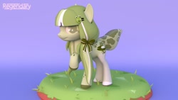 Size: 1600x900 | Tagged: safe, artist:regendary, oc, oc only, oc:lollihop, frog, frog pony, hybrid, pony, 3d, solo