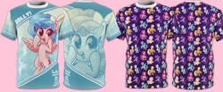 Size: 776x320 | Tagged: safe, artist:fannytastical, applejack, cozy glow, fluttershy, pinkie pie, rainbow dash, rarity, twilight sparkle, g4, clothes, female, golly, mane six, merchandise, shirt