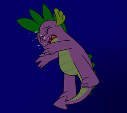 Size: 4511x4000 | Tagged: safe, artist:aaron amethyst, spike, dragon, g4, asphyxiation, bubble, drowning, male, underwater, water