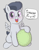 Size: 662x844 | Tagged: safe, artist:heretichesh, rumble, pegasus, pony, g4, blushing, colt, cute, dialogue, durian, excited, food, happy, male, rumblebetes, smiling, solo, text